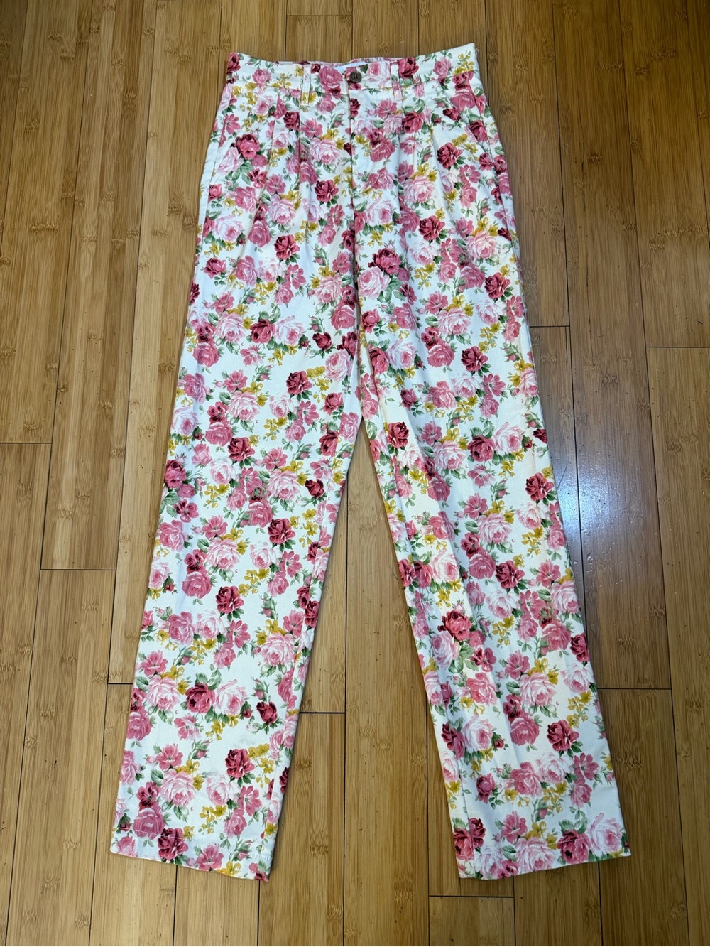 NWOT Teddy Fresh Floral Pleated Trouser Pants Size 27 - Picture 2 of 15